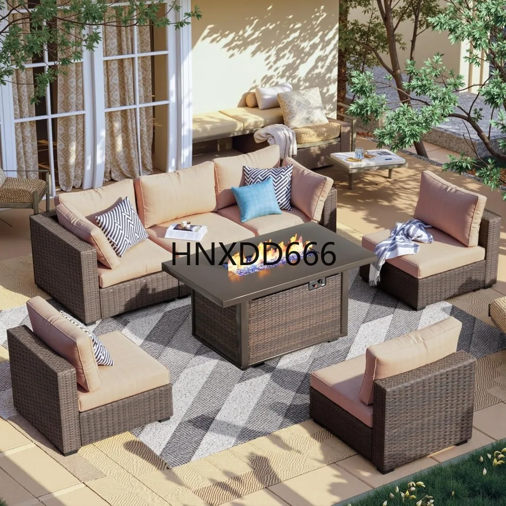 Outdoor Furniture With Fire Pit - 7-местный комплект садовой мебели с костровым