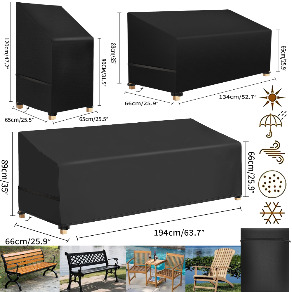 Outdoor Furniture Bench - Водонепроницаемые чехлы для садовой мебели: защита