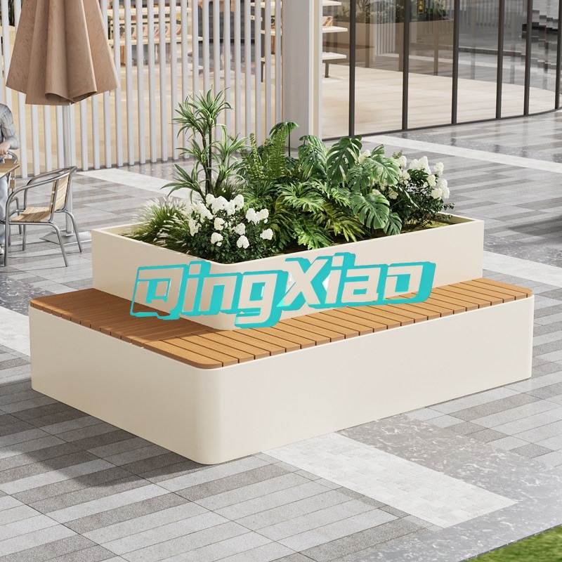 Outdoor Furniture Bench - Уличная скамейка со встроенным кашпо, устойчивая