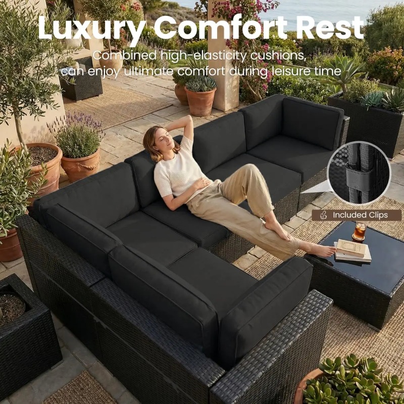 8-местный комплект плетеной ме – обзор и цена Outdoor Furniture With Fire Pit