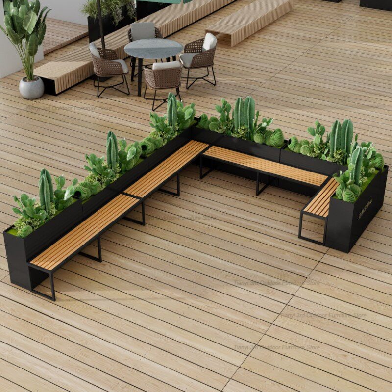 Скандинавская скамья-кашпо из  – обзор и цена Outdoor Furniture Bench