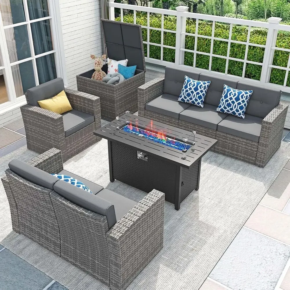Комплект садовой мебели из 8 п – обзор и цена Outdoor Furniture With Fire Pit