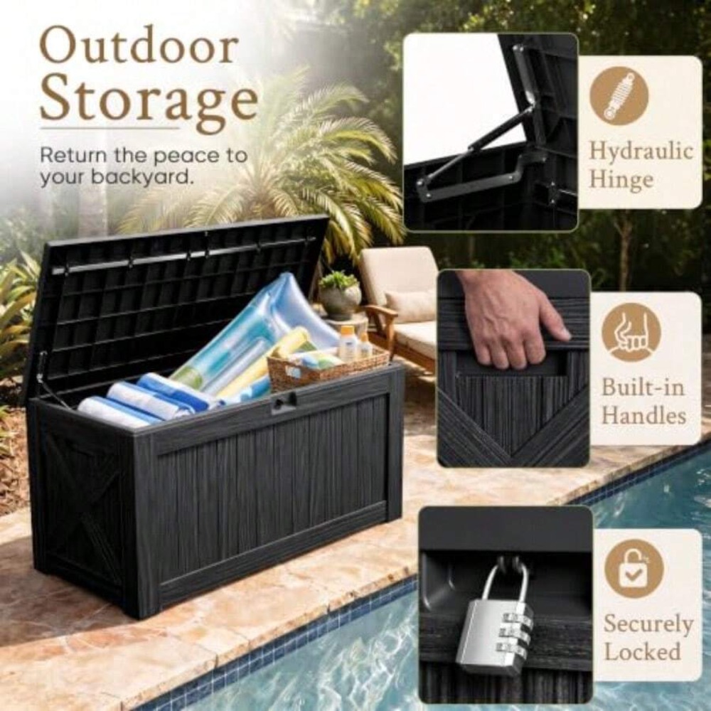 Ящик для хранения на открытом  – обзор и цена Outdoor Furniture Resin