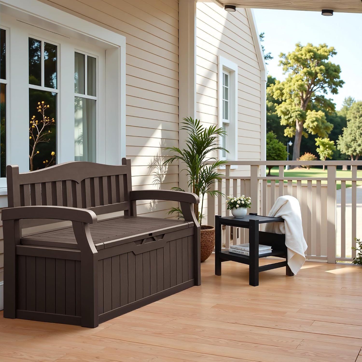 Уличная скамья-ящик для хранен – обзор и цена Outdoor Furniture Resin