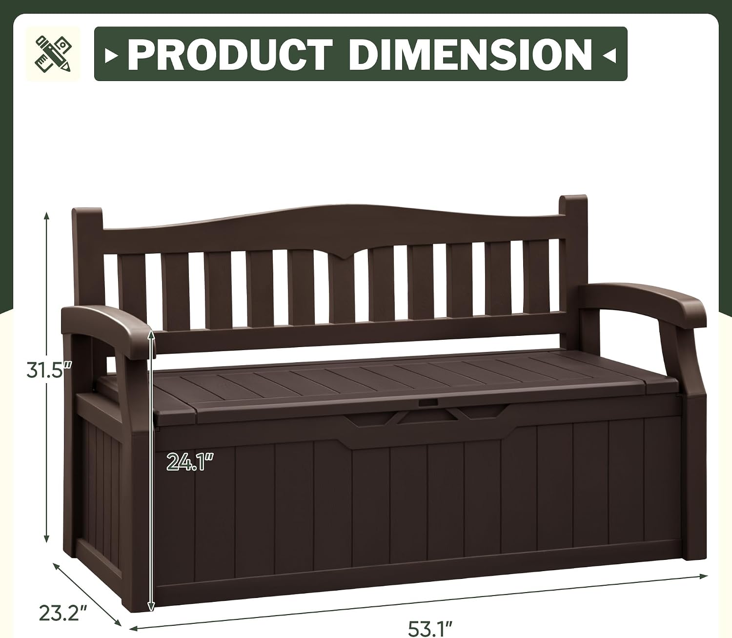 Уличная скамья-ящик для хранен – обзор и цена Outdoor Furniture Resin
