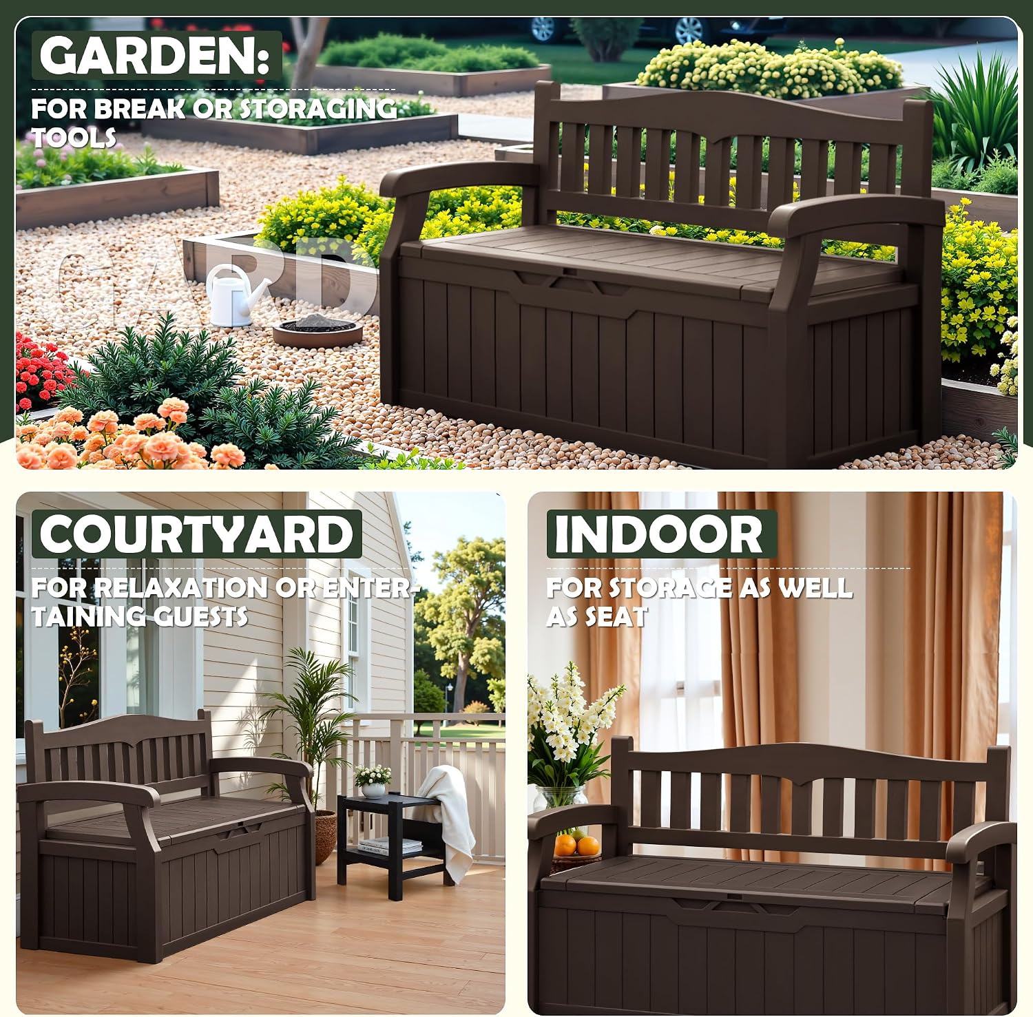 Уличная скамья-ящик для хранен – обзор и цена Outdoor Furniture Resin