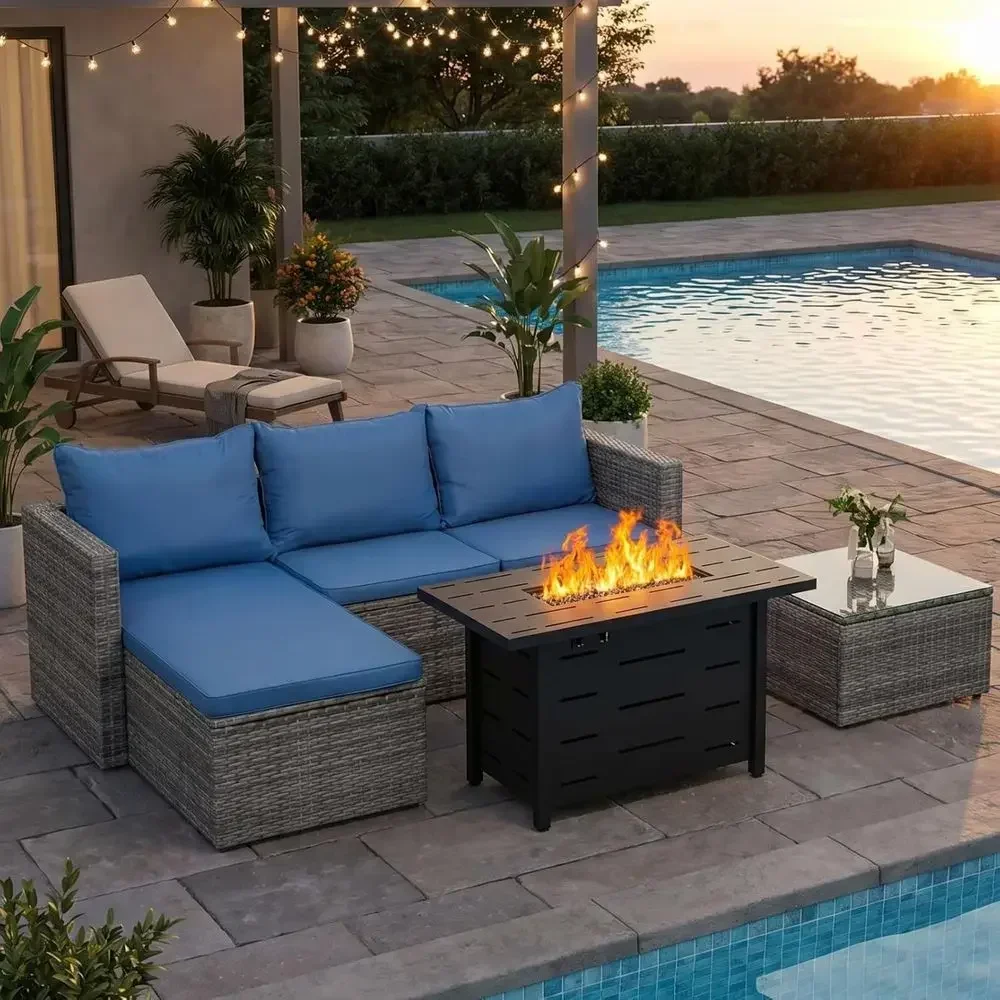 4-местный комплект садовой меб – обзор и цена Outdoor Furniture With Fire Pit